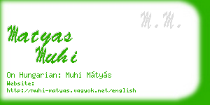 matyas muhi business card