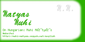 matyas muhi business card